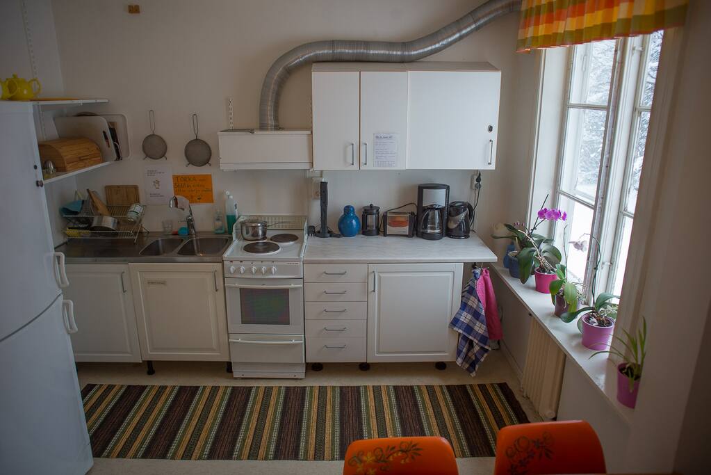 The smaller kitchen
