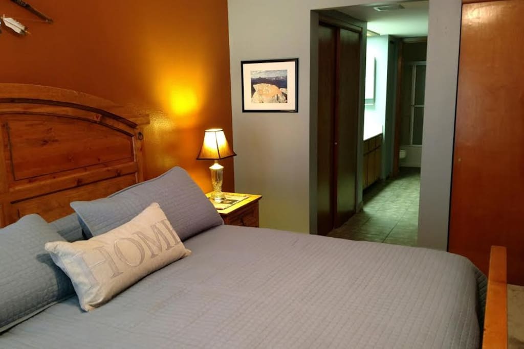 Bedroom, private tub/shower bath