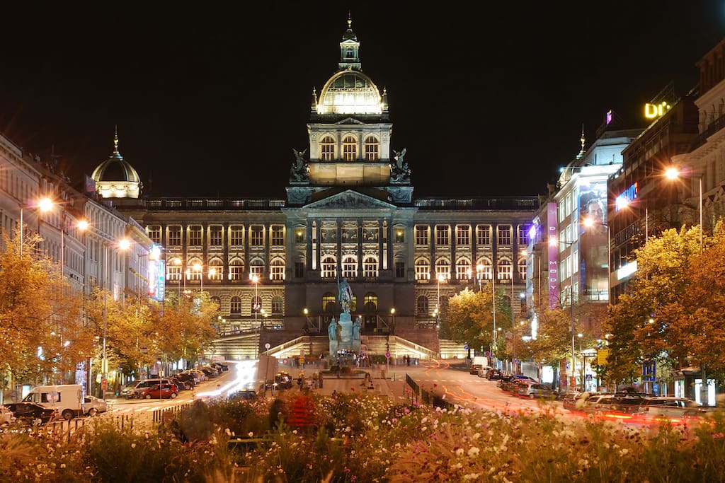 Magical night Wenceslas square