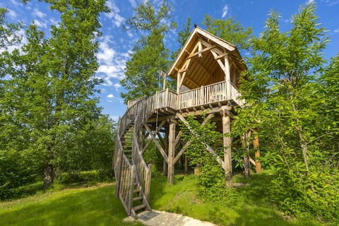 treehouse "Le Ciel" at Nid2Rêve