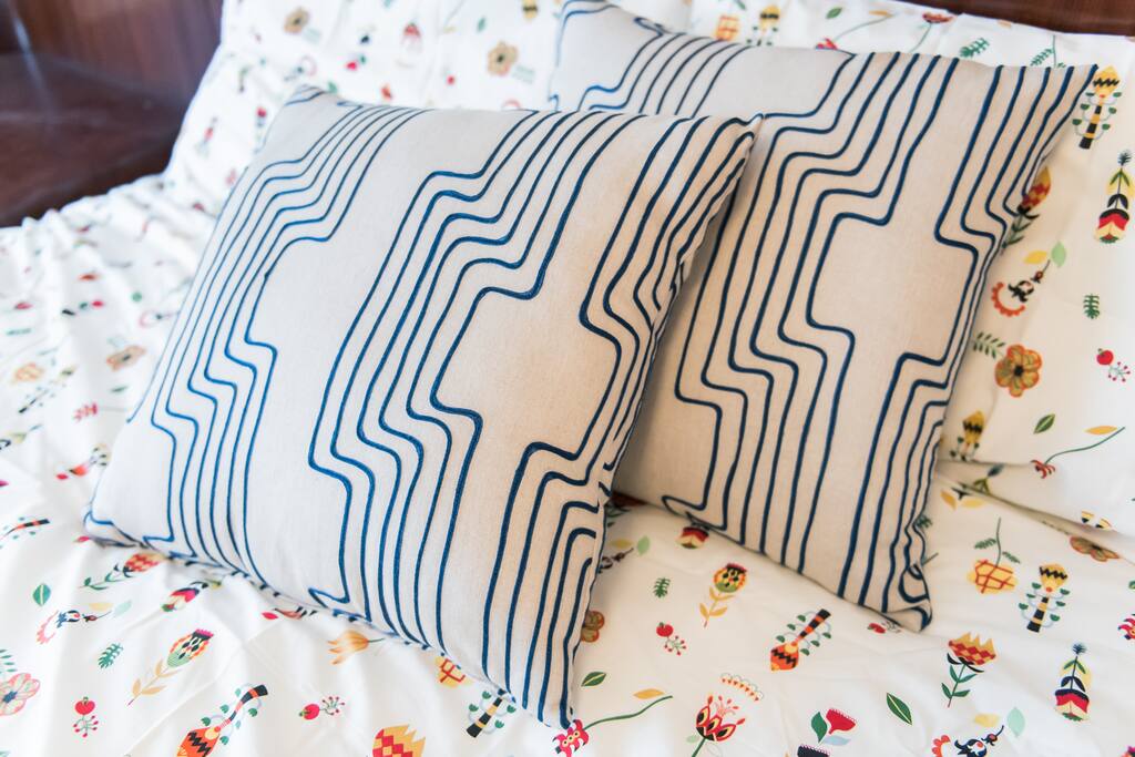 Comfortable bedding for our guests.