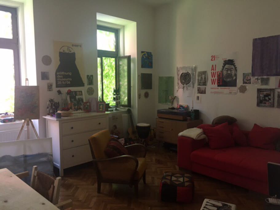 Wohnzimmer/Schlafzimmer zum Innenhof, Ruhige Lage