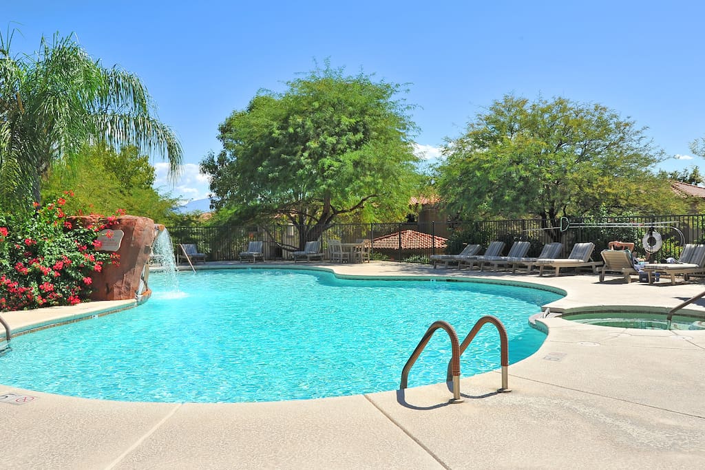 The apartment is adjacent to a heated pool, very short walking distance.