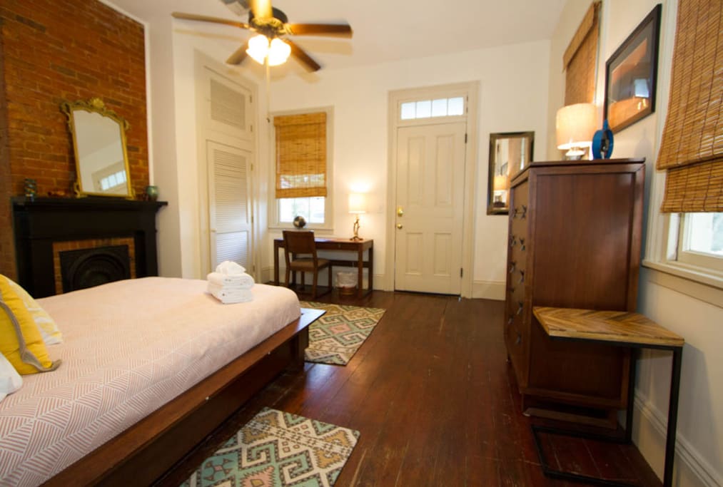 Comfy, queen-sized platform bed.