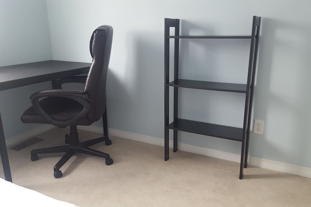 Desk and shelf
