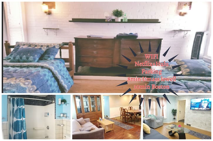 ★Lovely 1BR★Quiet,Parking|StudentsTravelers|Lowell