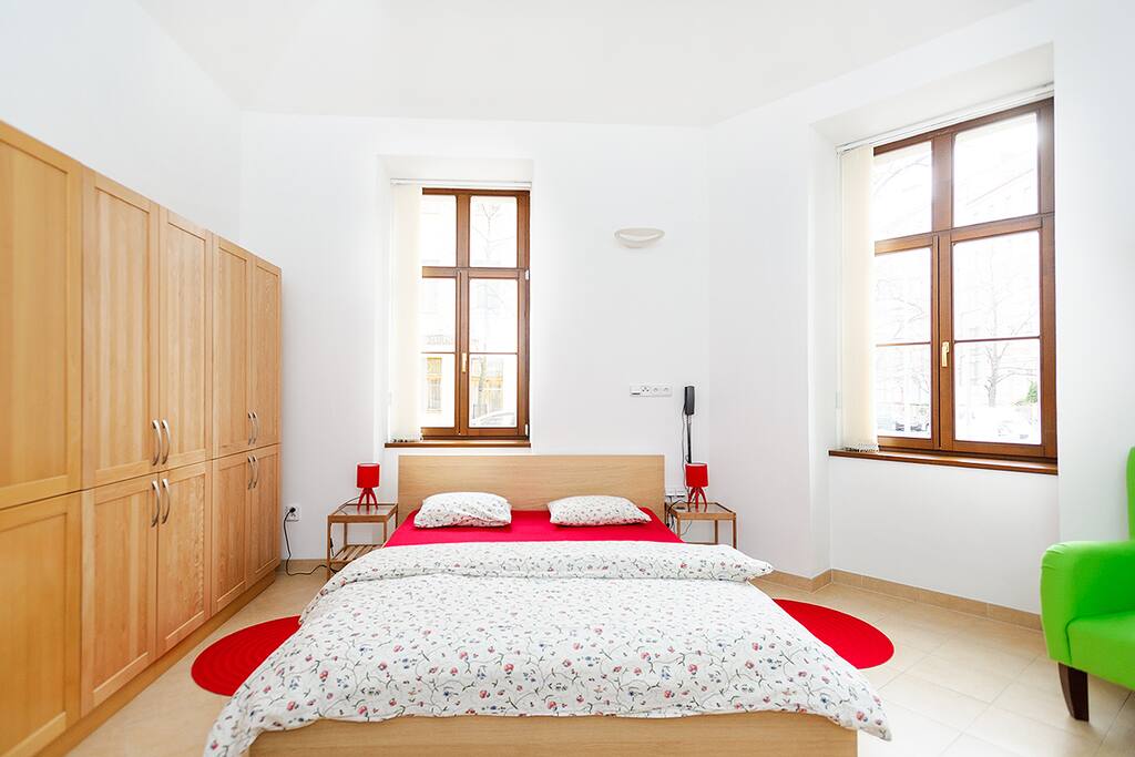 There is also large and spacious wardrobe