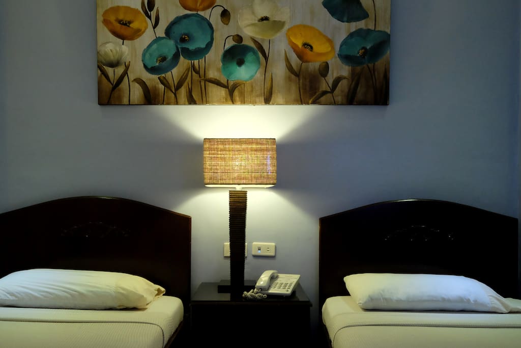 Our Rooms have different color hues for cooler ambiance.