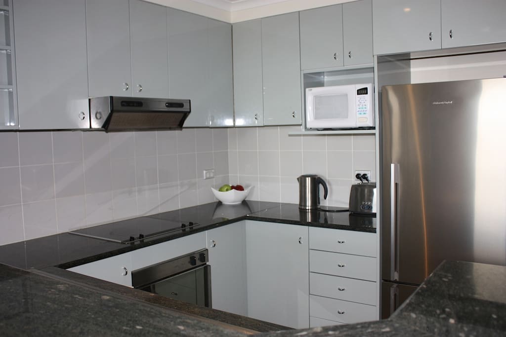 Gourmet kitchen with granite finishes