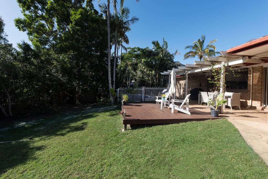 Deck beside Pool Area - Backing onto Noosa National Park