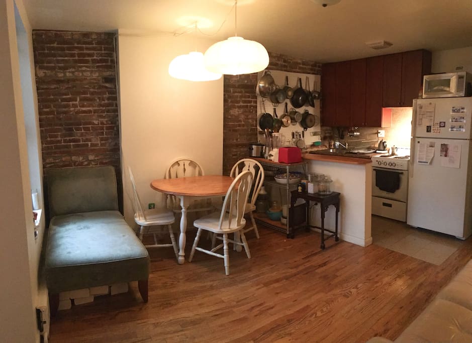 Common area and fully equipped kitchen