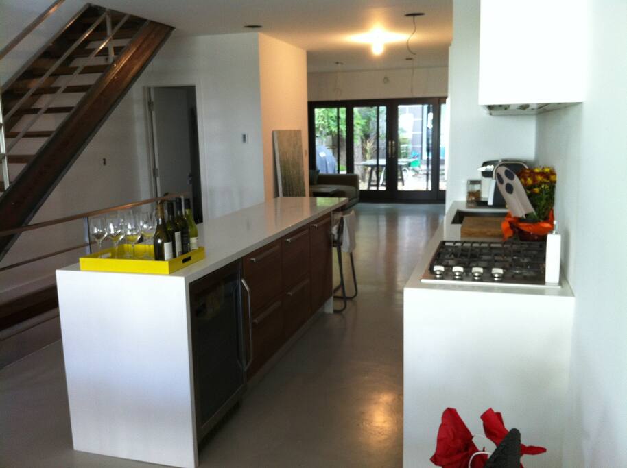 Modern home, heated floors, high end appliances and all the comforts you need