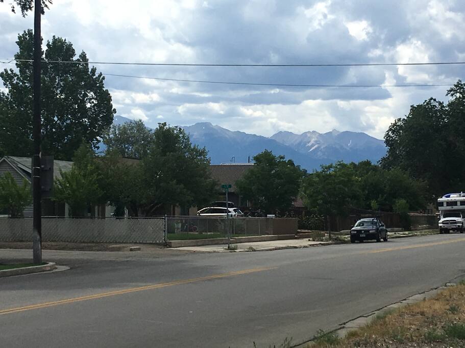 View of the Collegiate Peaks from the house