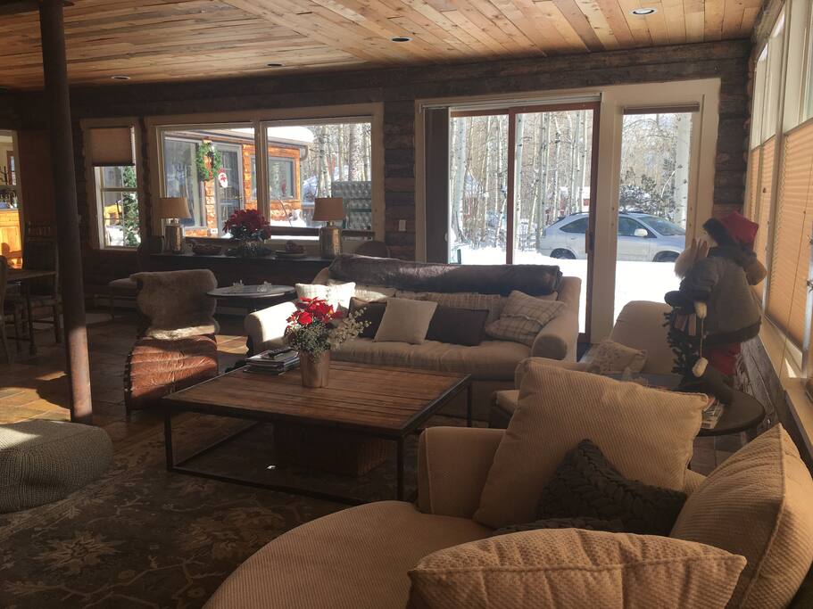 Lodge-type family room