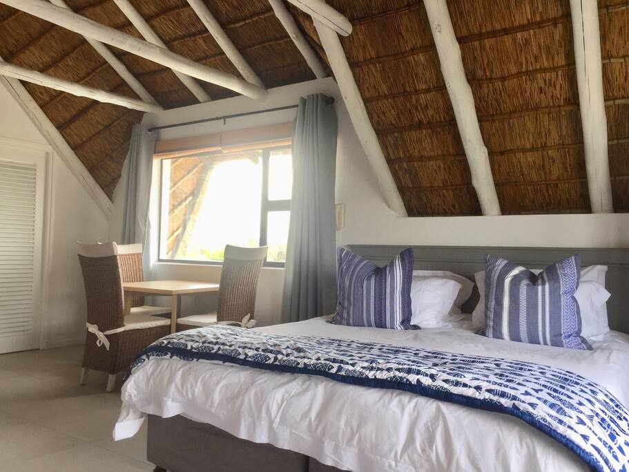 Bed and dining area