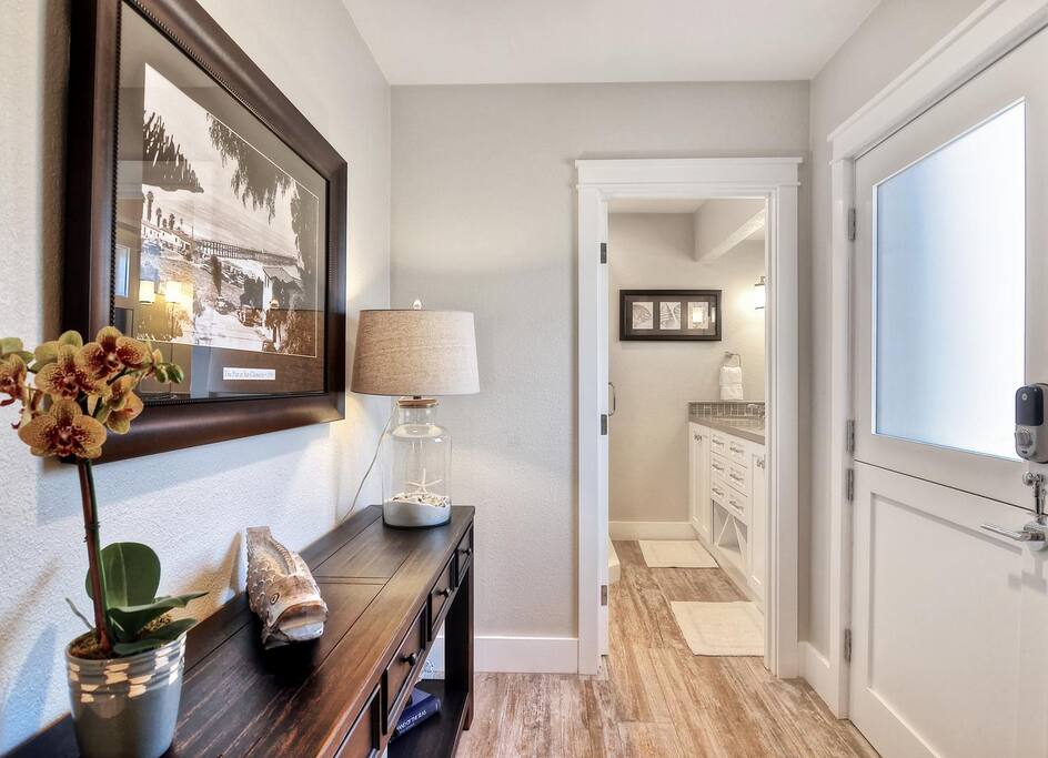 Powder room in the entry
