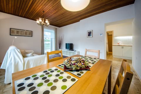 Spacious Yellow Apartment in a Villa