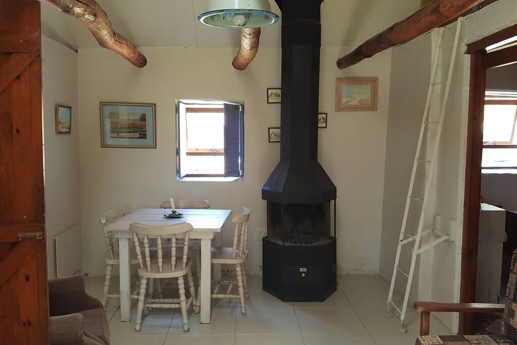 Living area. Up the ladder is a loft which can sleep two children