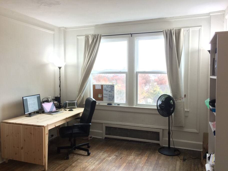 Well-lit study area