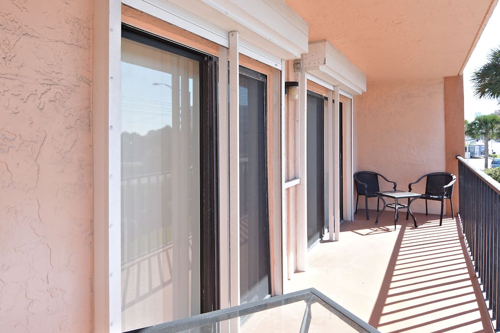 The condo's huge balcony can be accessed from both the great room and master bedroom.