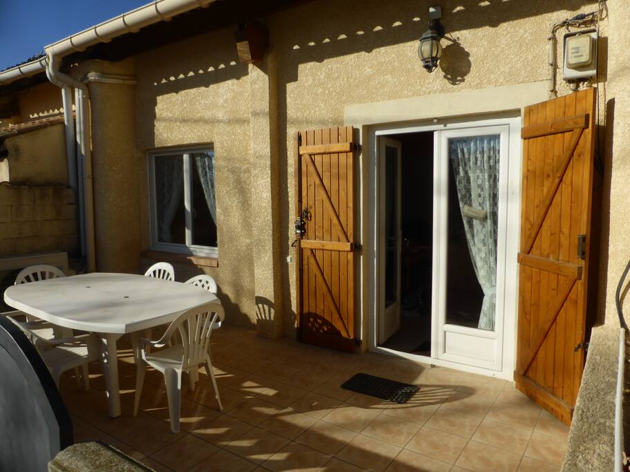 Terrasse avec plancha