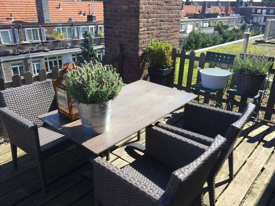 The lovely terrace when the sun is out
