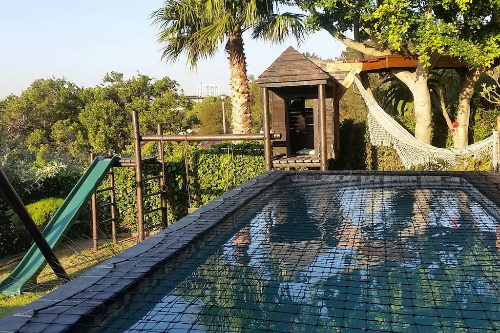 Heated saltwater pool