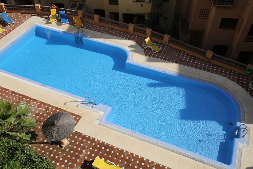 View on the Swimming pool from the appartment