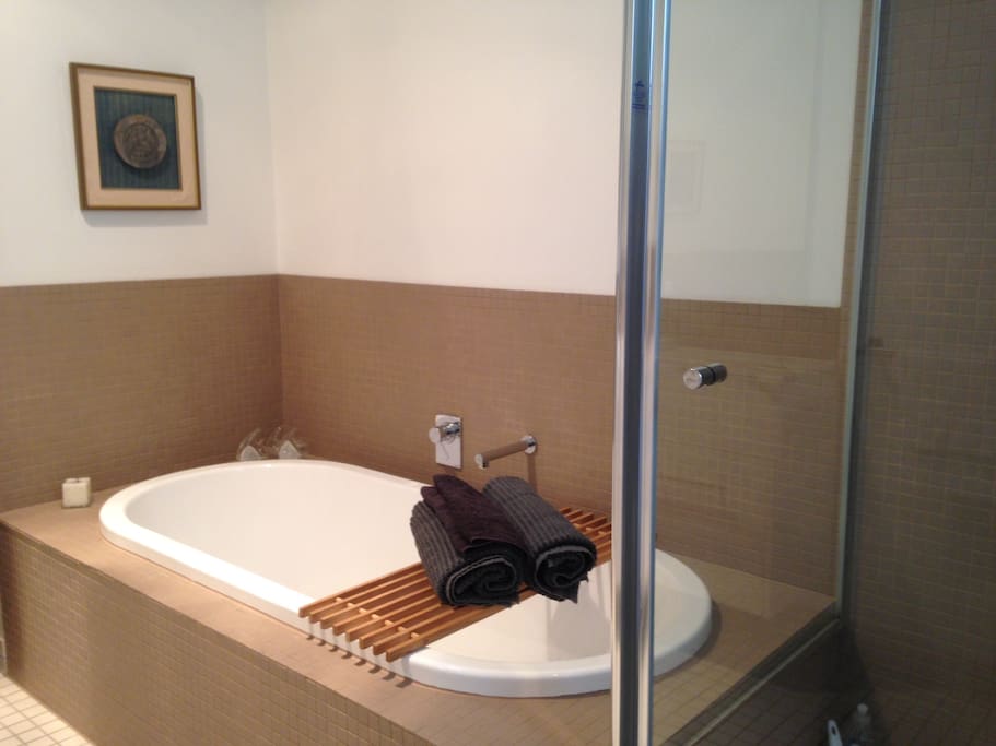 Full size bath after your travels seperate just 4 u