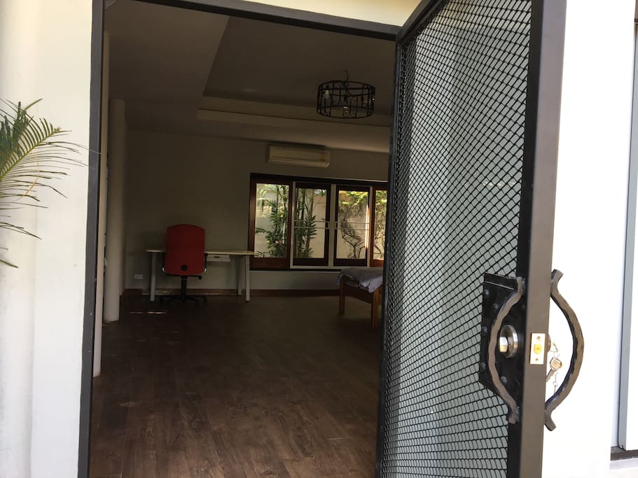 Entrance to a room with space