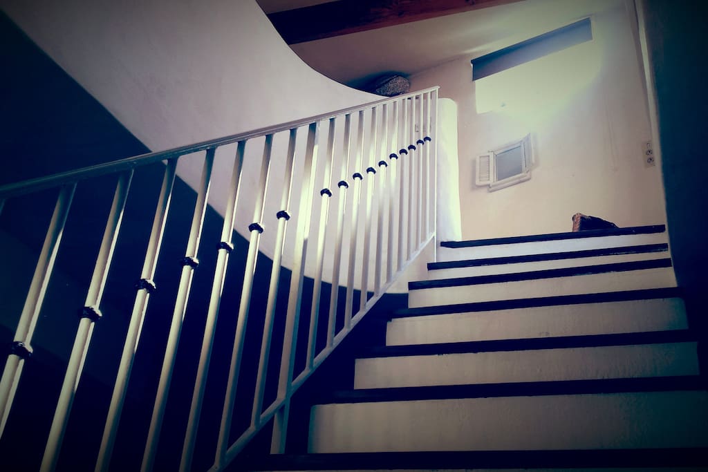 Escalier pour la chambre du haut
