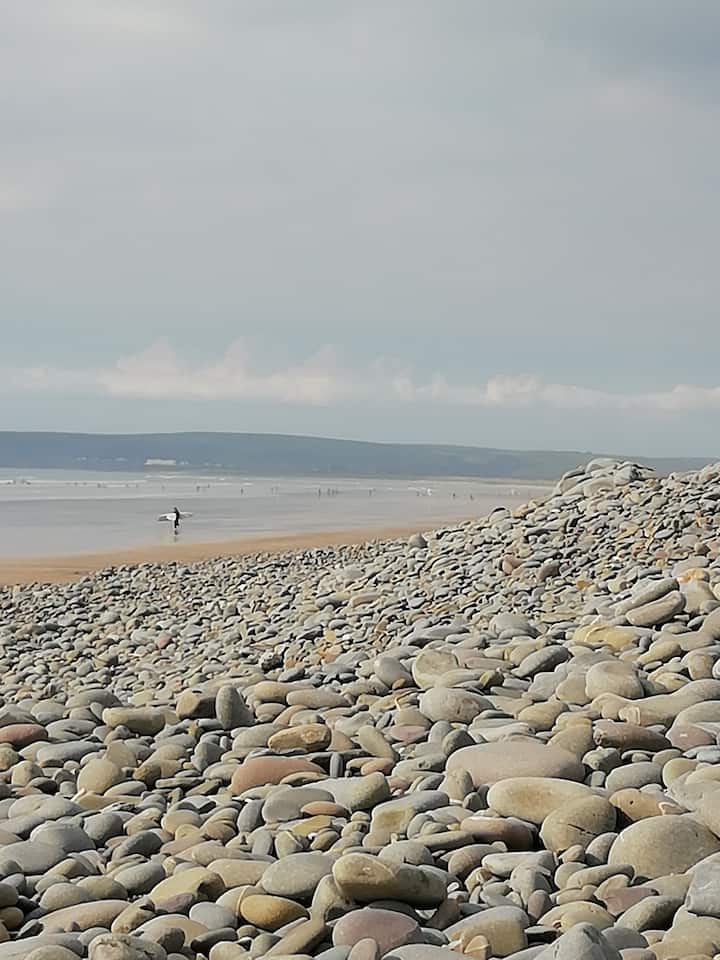 Weatward Ho! beach looking towards Saunton Sands and Croyde