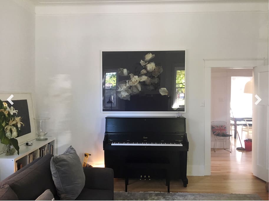 Piano in living