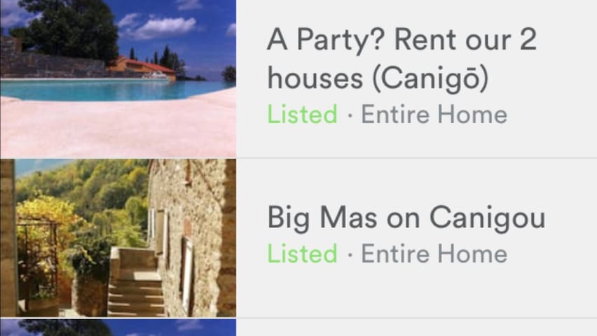 A Party? Rent our 2 houses (Canigō)