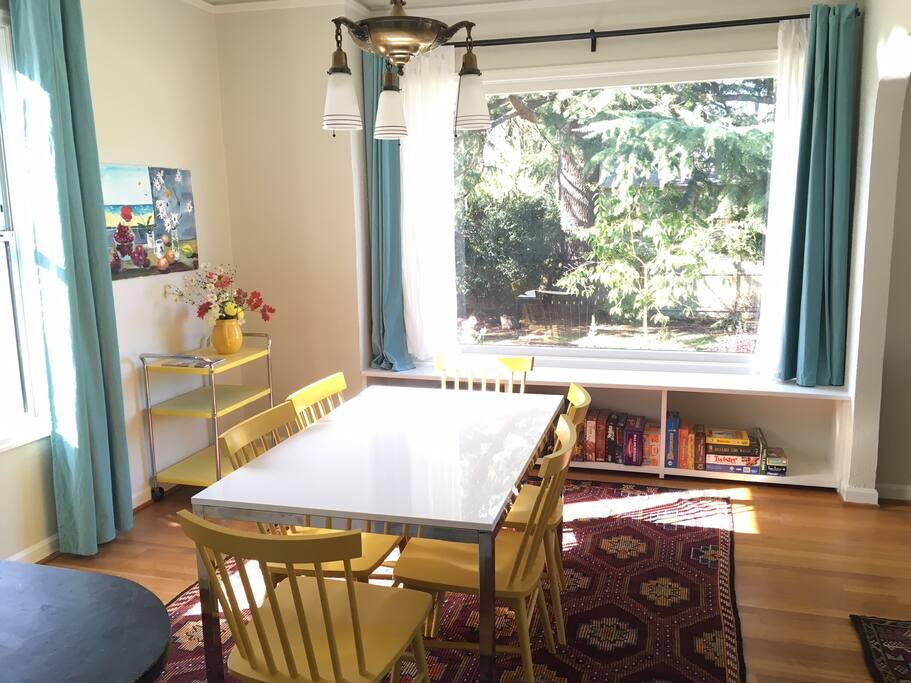 Dining room in morning light.
