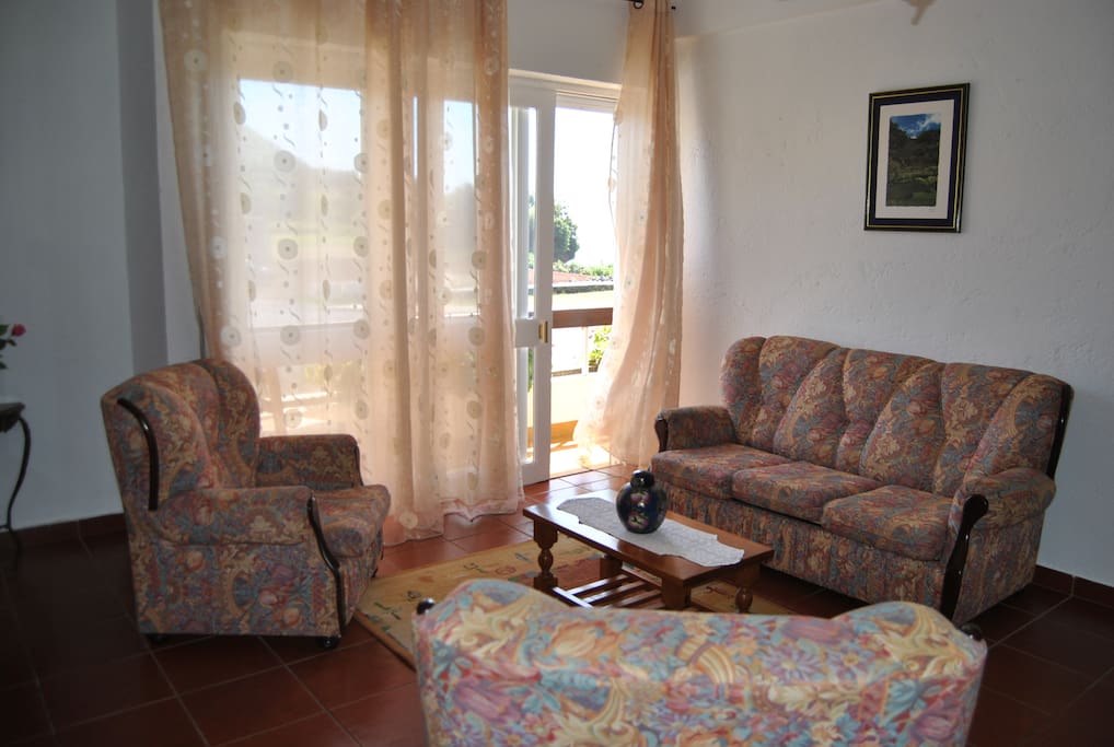 Living room with balcony