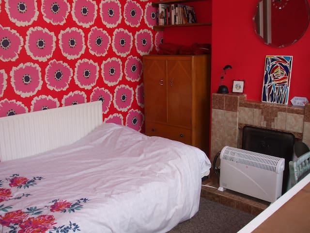 Colourful room in artists house