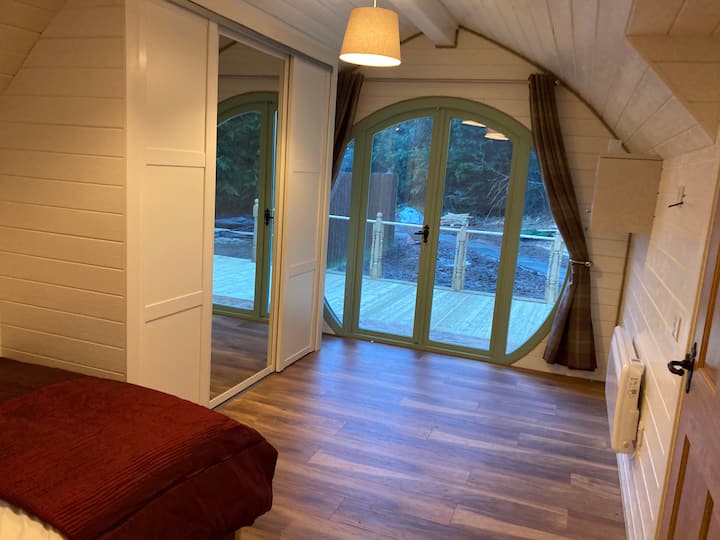 Vista desde el dormitorio que muestra la cubierta en construcción