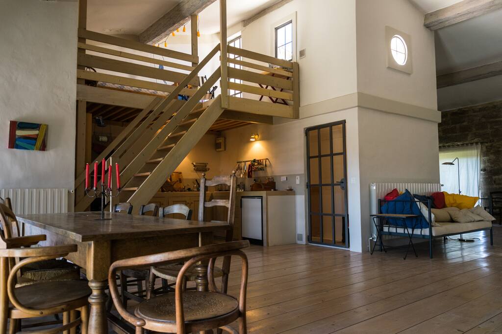 Küche, Mezzanine, Terrasse