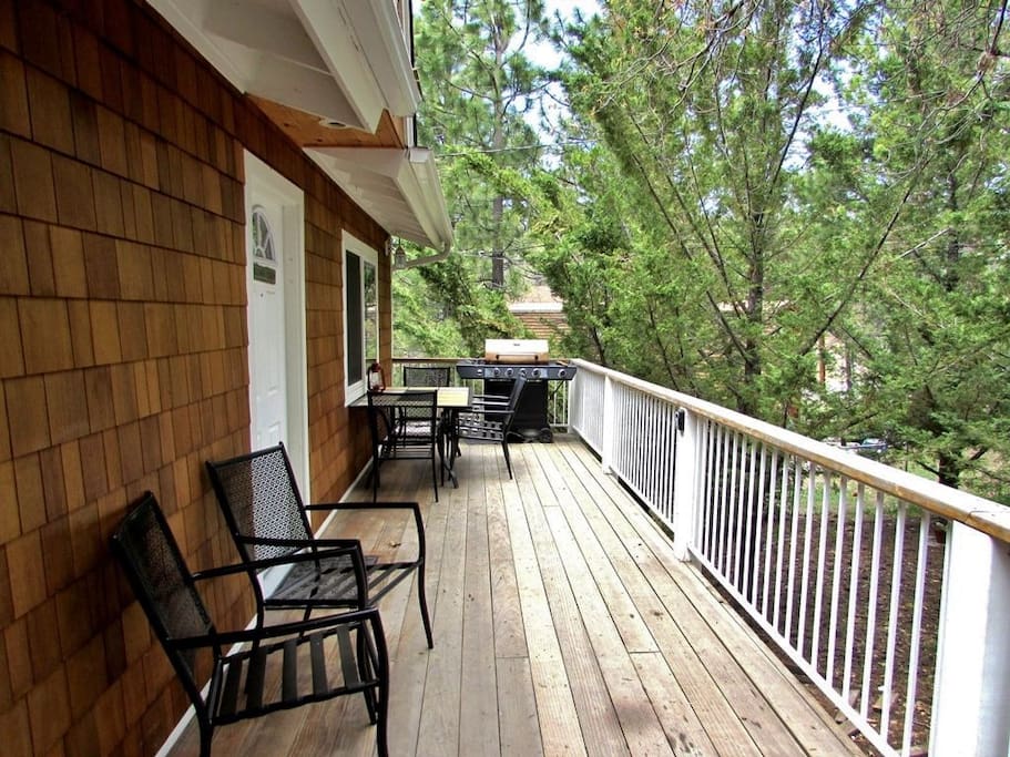 Front Deck Offering Patio Furniture and a Propane BBQ