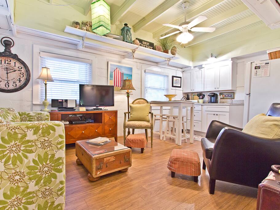 Delightfully charming Living area with TV