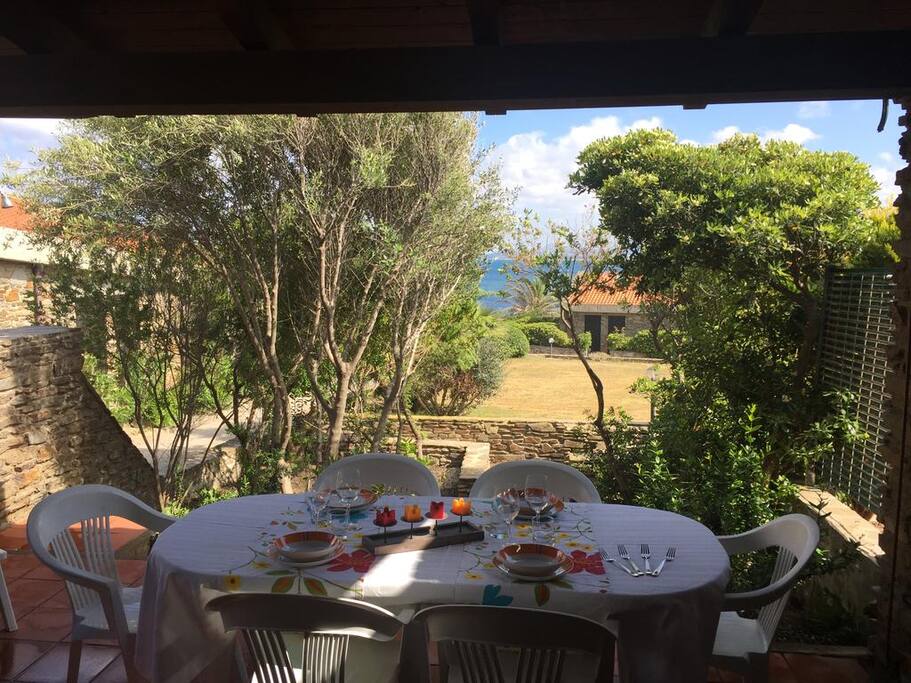 Veranda con vista mare
