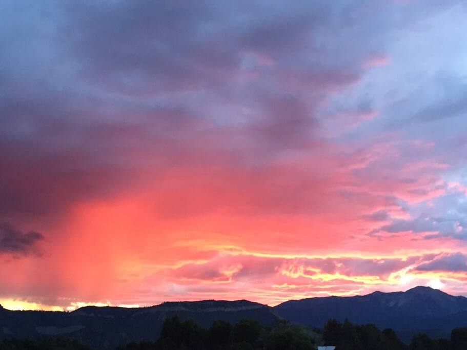 Sunsets are spectacular as viewed from the balcony and living areas.