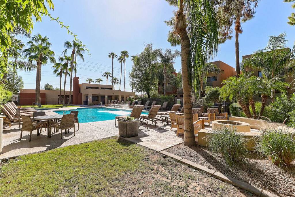 Pool right next to condo you will be staying at