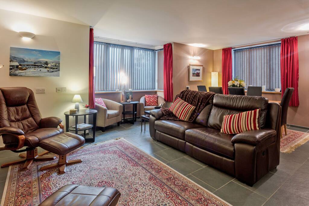 Comfortable reclining sofa and chairs