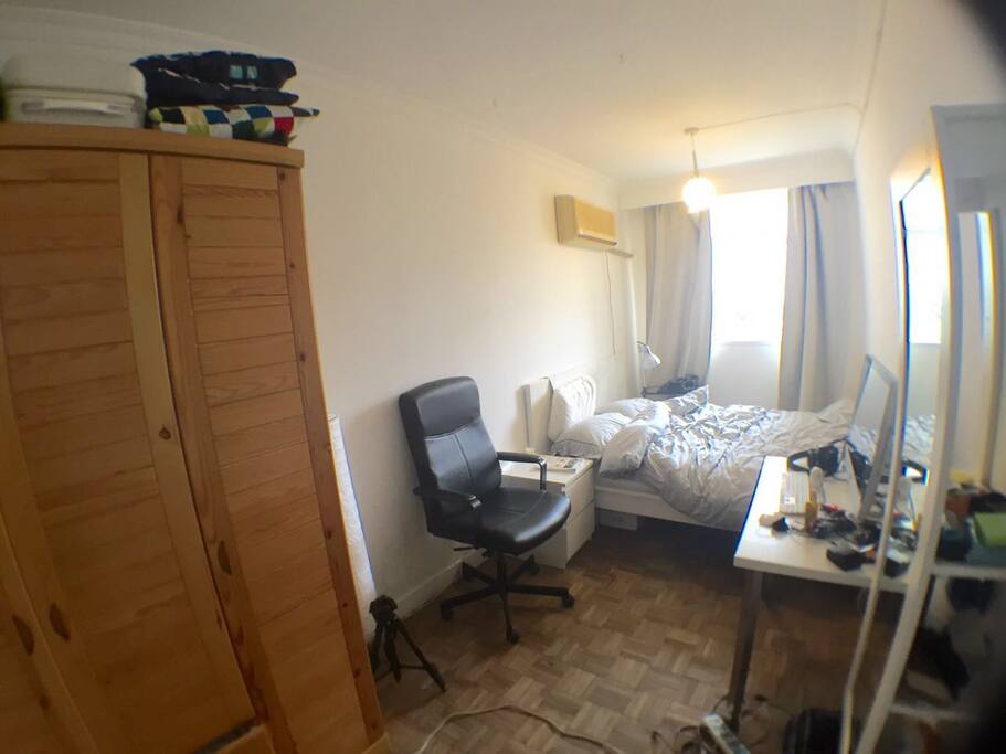 Queen size bed with Ikea mattress, you will sleep here if I am away