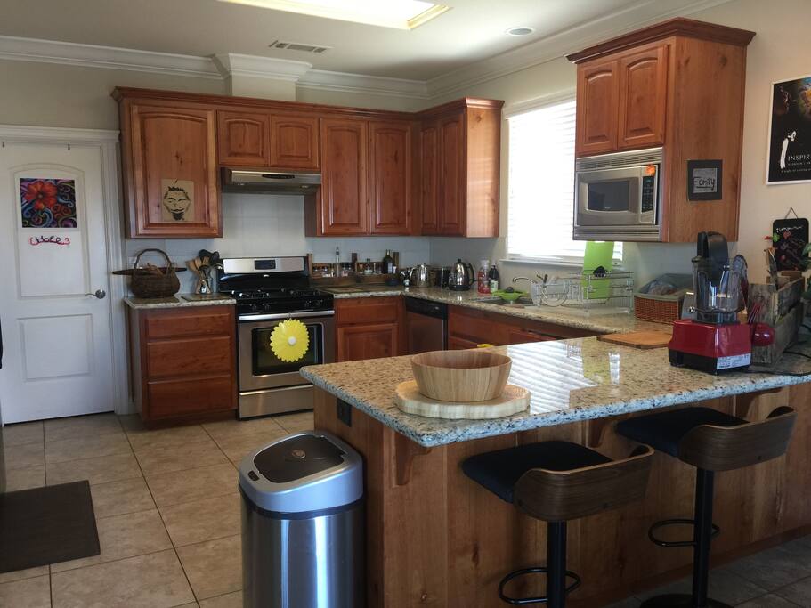 This kitchen is the place for lots of culinary creativity. My son wants to be a chef. And he's very good.
