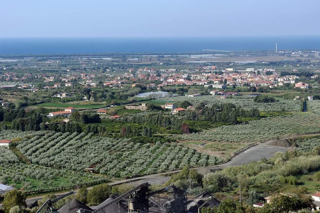 foto paronamica del comune di Curinga frazione Acconia a 3 km dal mare