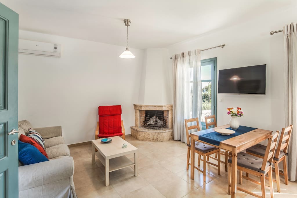 Open plan living room and kitchen area