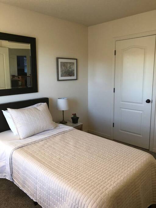 The North Room closet includes space for luggage and is stocked with extra sheets and blankets.